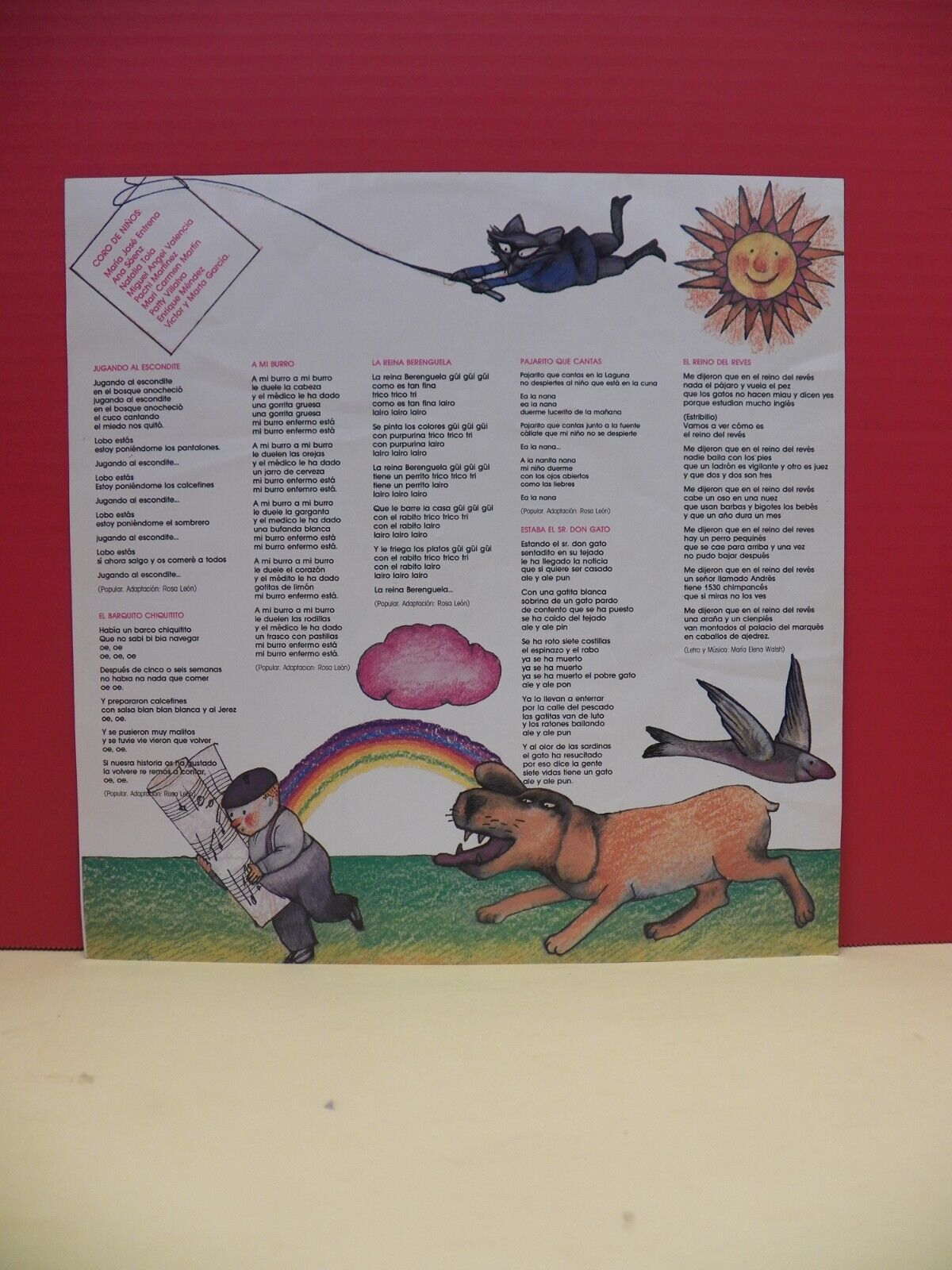 12" LP VG+ Rosa León Canciones Para Ninos 1983 Fonomusic Spain Import Stereo