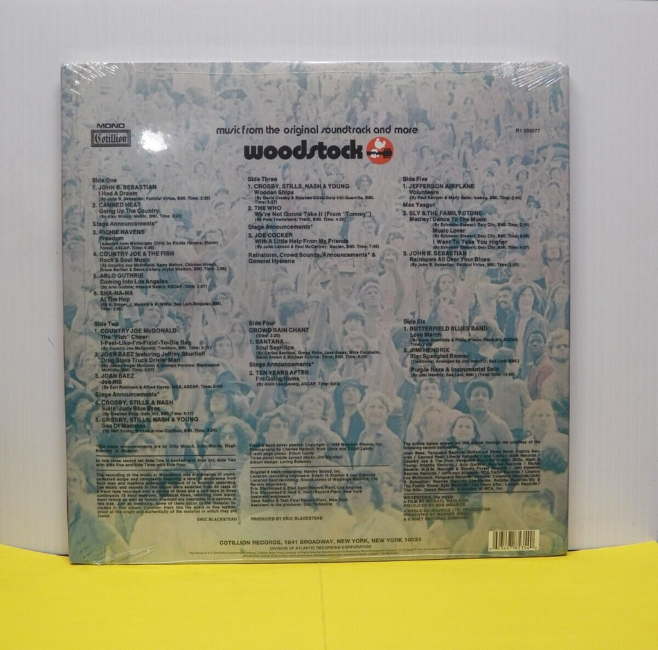 12" 3xLP Woodstock (Music From The Original Soundtrack) 2019 RSD Mono Reissue