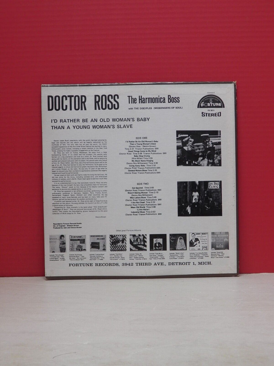 12" LP EX Doctor Ross I'd Rather Be An Old Woman's Baby...1970 Fortune FS 3011