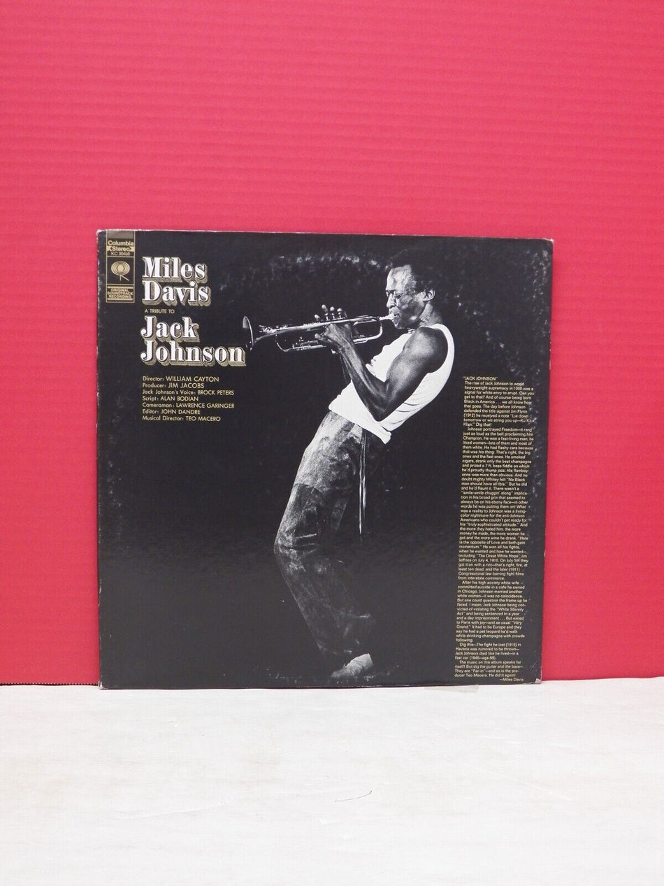 12" LP NM- Miles Davis A Tribute To Jack Johnson 1971 Columbia Reissue KC 30465