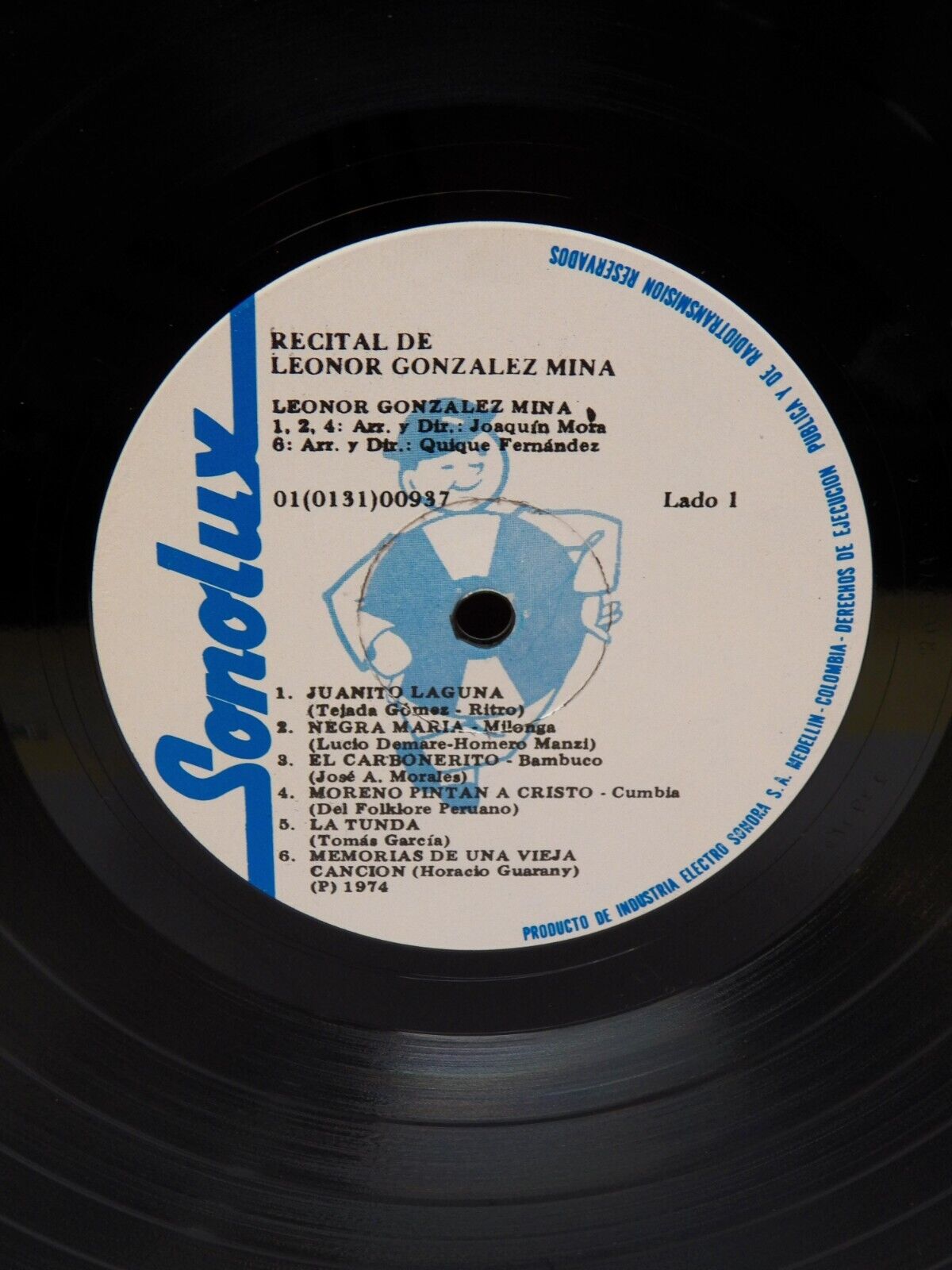 12" LP EX Leonor Gonzalez Mina Recital De... 1974 Sonolux Colombia Import