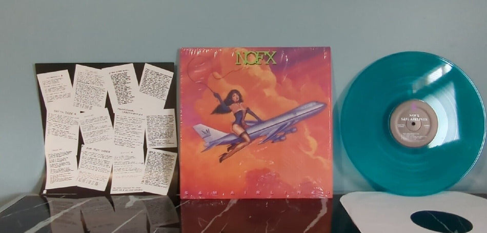 Nofx S & M Airlines Vinyl Record Lp Aqua/Green Translucent Color 2013 E86405-1