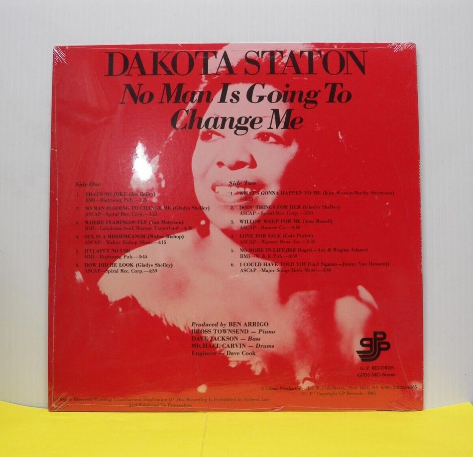 12" LP Dakota Staton No Man Is Going To Change Me 1985 G.P. Records GPDS 5027