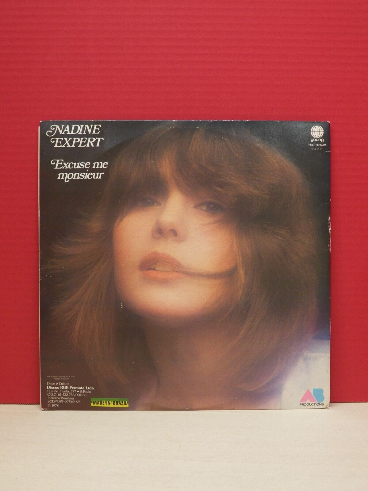 12" LP EX Nadine Expert Excuse Me Monsieur 1978 Young Brazil Import 304.1116