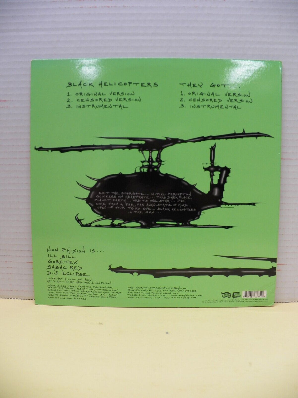 12" Single EX Non Phixion Black Helicopters 2000 Matador OLE-387-1