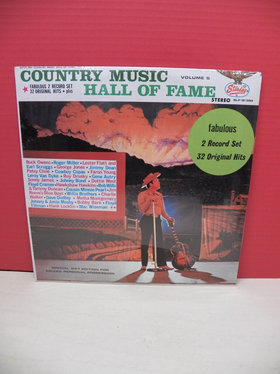 Sealed 12" 2xLP Country Music Hall Of Fame Volume 5 1966 Starday Stereo Reissue