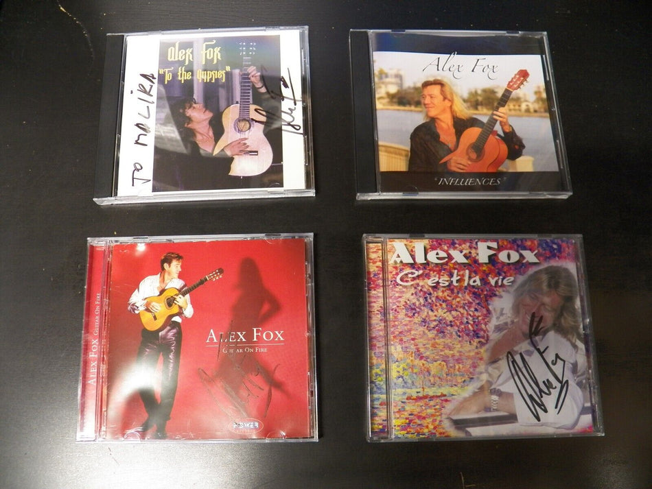 4CD Set Alex Fox To The Gypsies C'est La Vie Guitar On Fire Influences Autograph