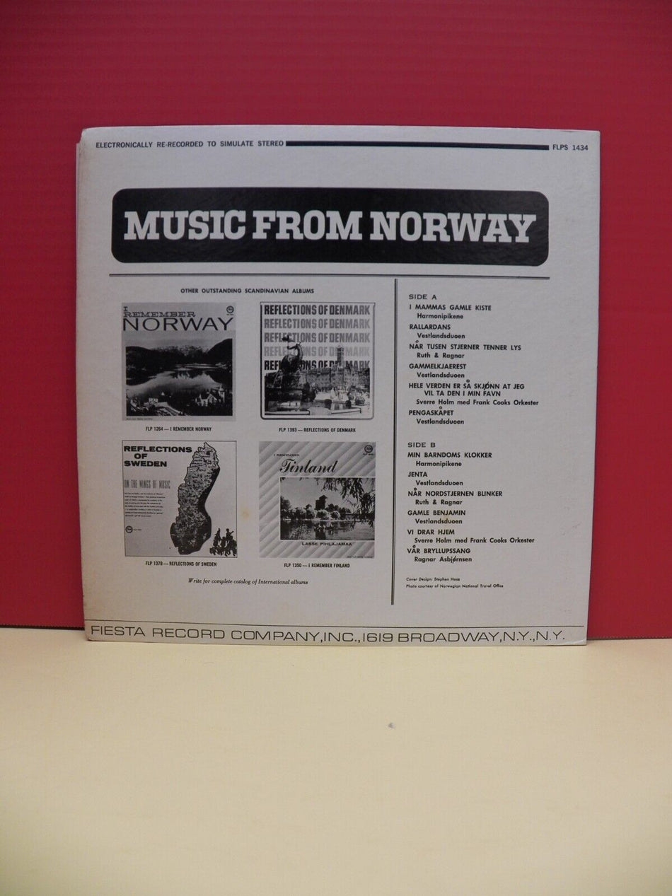 12" LP VG++/EX Various Artists Music From Norway 1966 Fiesta Stereo FLPS 1434