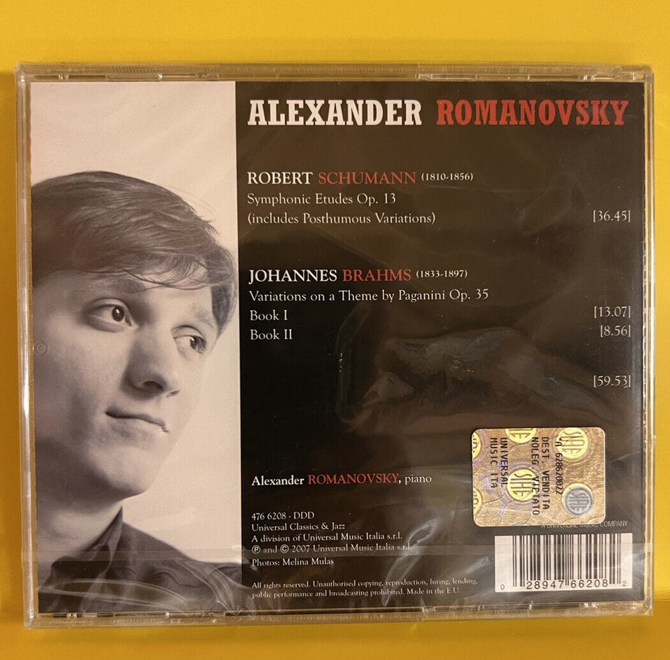 Rare Sealed CD Alexander Romanovsky Schumann Symphonic Etudes Brahms Paganini