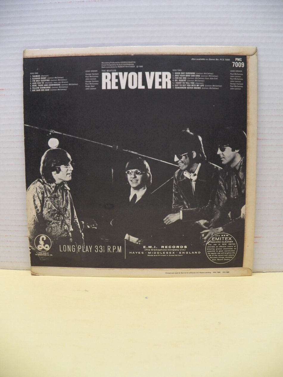 12" LP VG+ The Beatles Revolver 1966 Parlophone Promo UK Import Mono G+L Cover