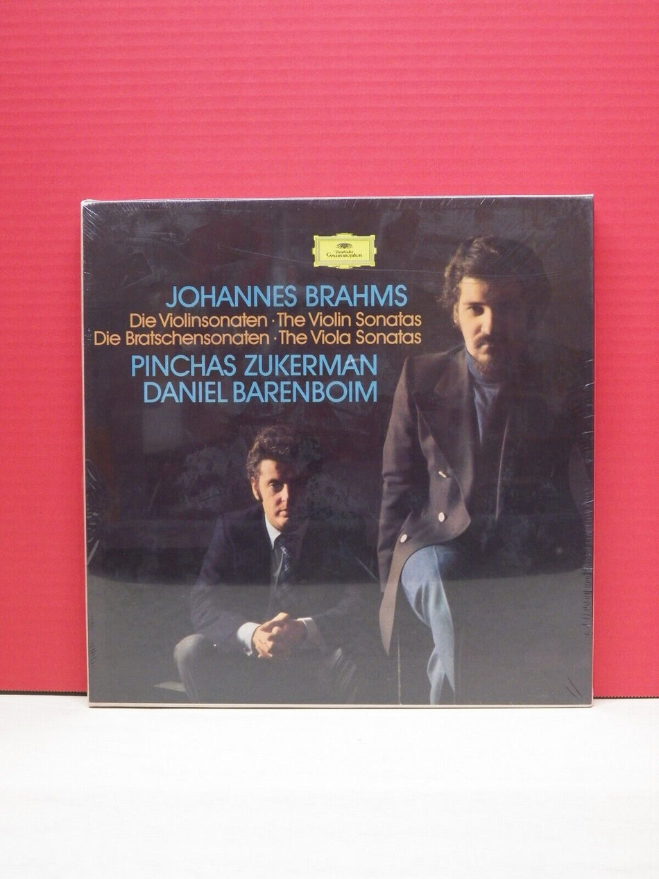 12" 3xLP Box Set Zukerman/Barenboim Brahms Violin/Viola Sonatas 1976 Import