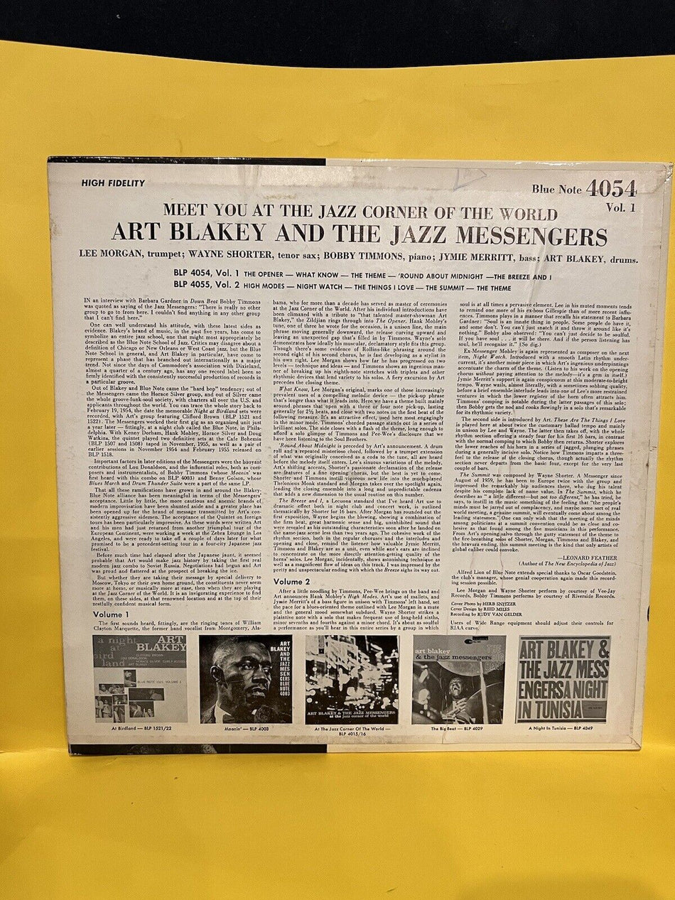 VG ++ LP Art Blakey Meet You at the Jazz Corner of the World mono 1963 BLP 4054