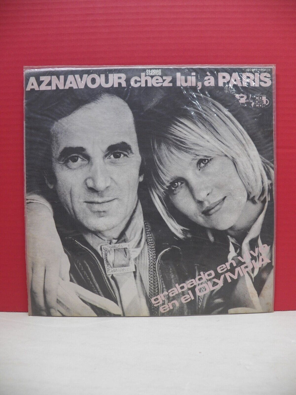 12" LP EX Charles Aznavour Chez Lui, A Paris Barclay Colombian Import ECI-132