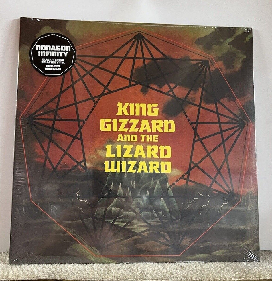 New King Gizzard & Lizard Wizard LP Nonagon Infinity 2016 Green / Black Splatter