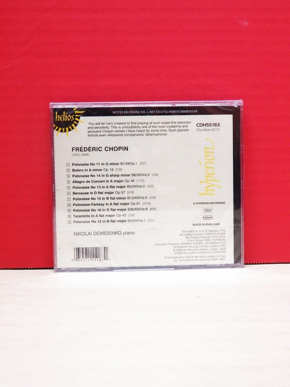 Sealed CD Nikolai Demidenko Demidenko Plays Chopin 2005 Helios Reissue UK Import