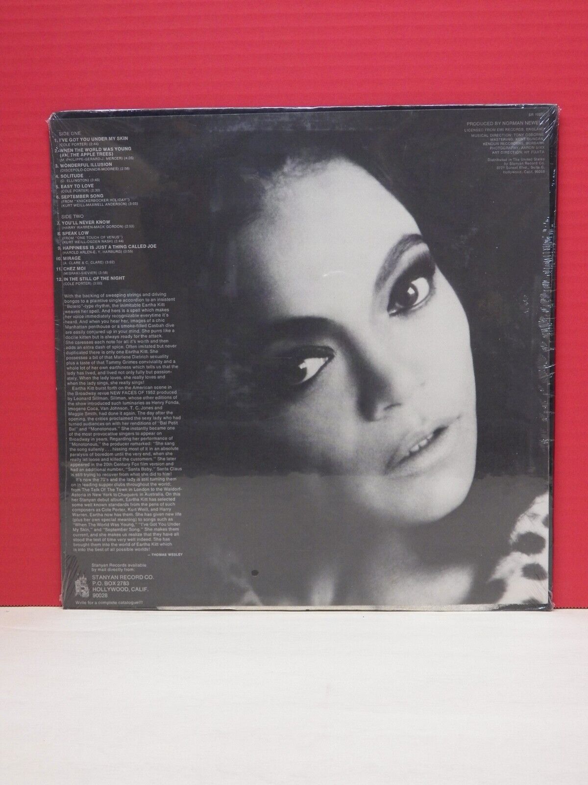 Sealed 12" LP Eartha Kitt The Best Of All Possible Worlds 1972 Stanyan Reissue