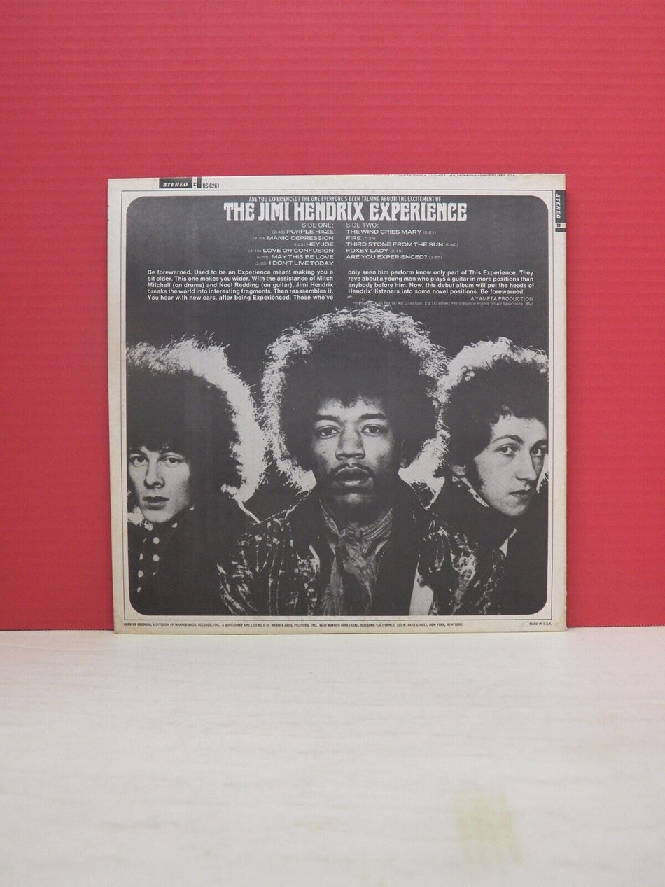 12" LP EX The Jimi Hendrix Experience Are You Experienced 1979 Reprise Reissue