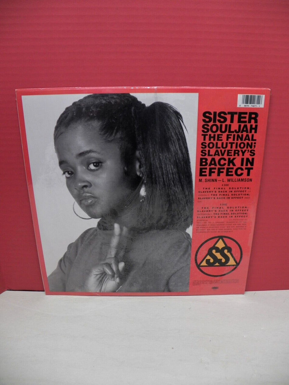 Sealed 12" Single Sister Souljah The Final Solution... 1991 Epic 49-74071