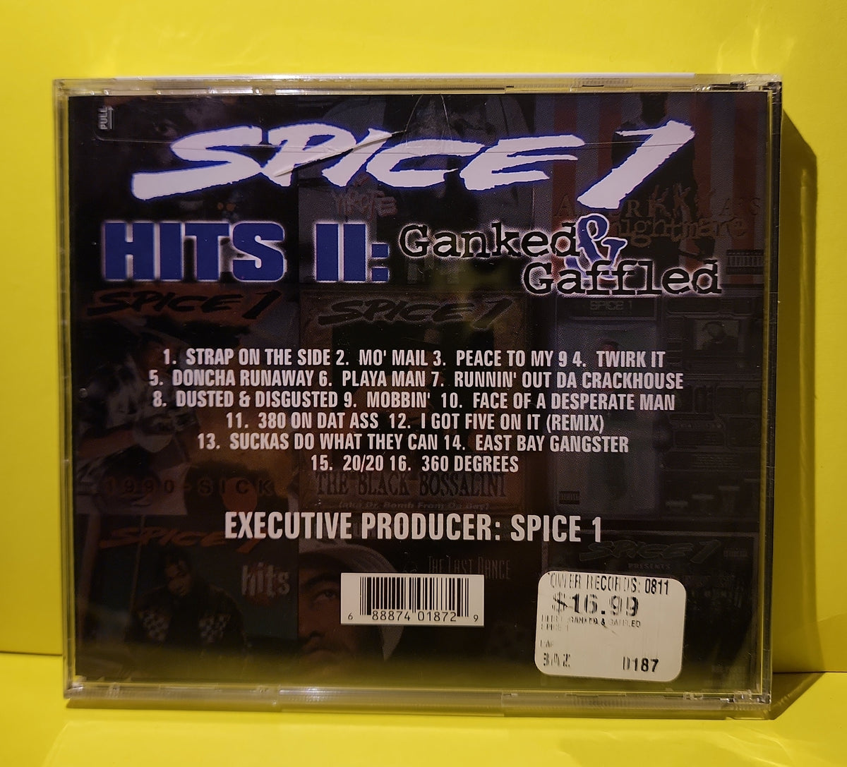 Spice 1 - Hits II - Ganked & Gaffled - 2001 - 688874018729 New - Sealed - CDs