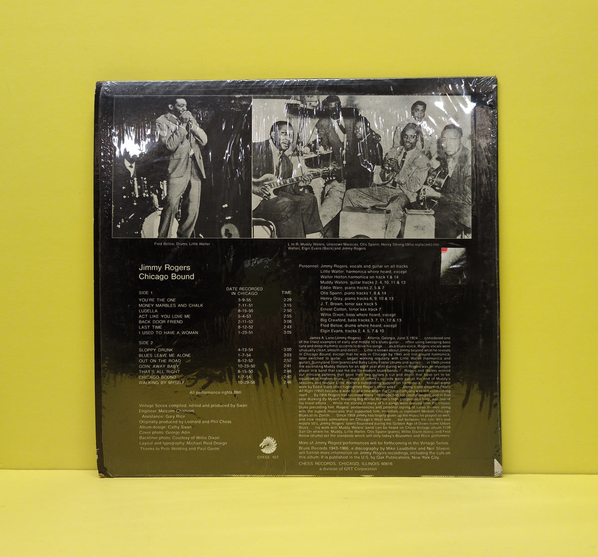 Jimmy Rogers - Chicago Bound - 1970 - LP-407 Used - VG++ - Vinyl - Mono
