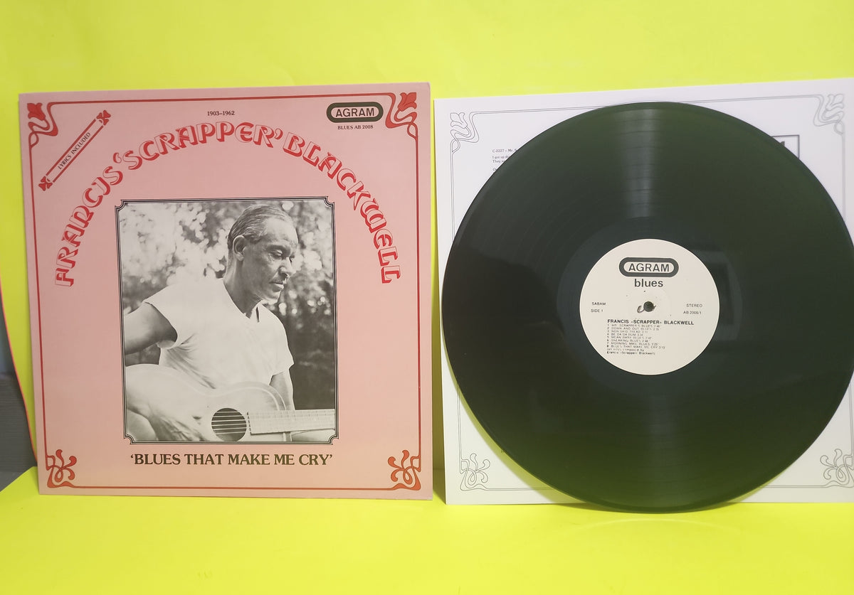 Francis Scrapper Blackwell - Blues That Make Me Cry / lyric Insert - 1980 - AB 2008 Used - EX - Vinyl
