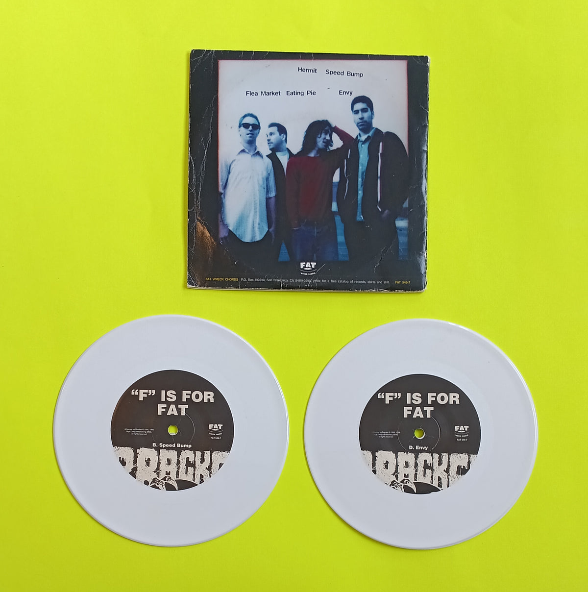 Bracket - "F" is for Fat (White 2x 7") - 1996 - FAT 549-7 Used - EX - Vinyl