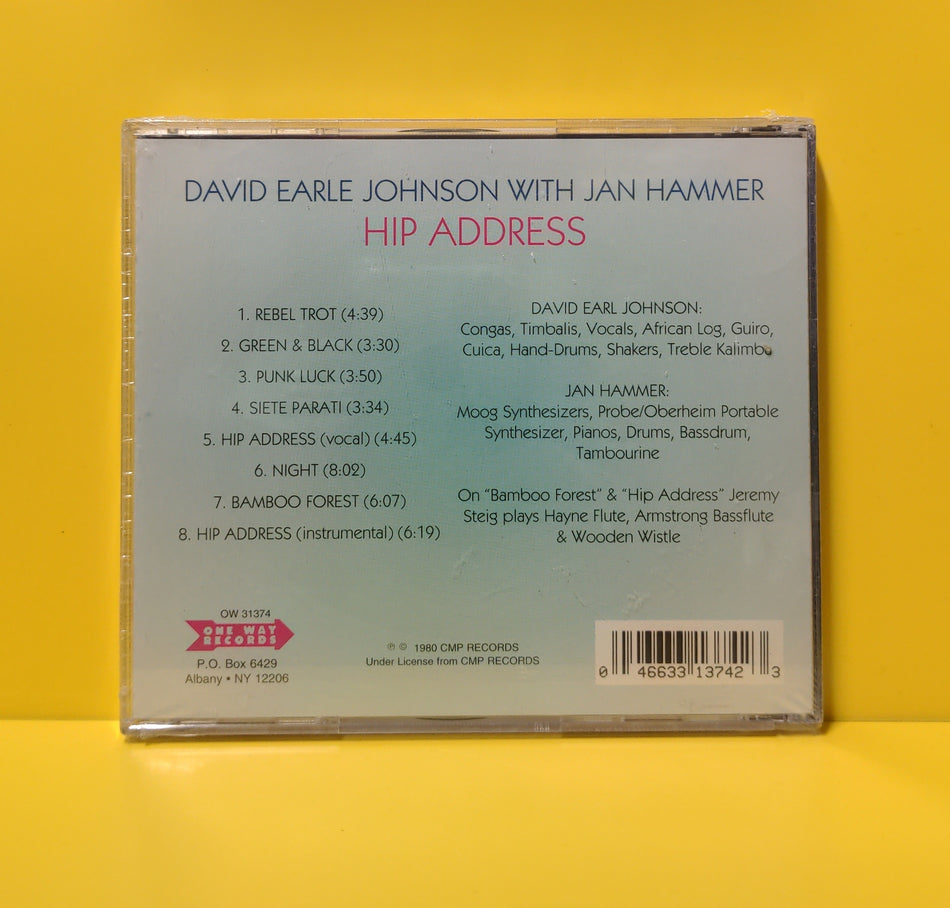 David Earle Johnson With Jan Hammer - Hip Address - 1980 - OW 31374 New - Sealed - CDs