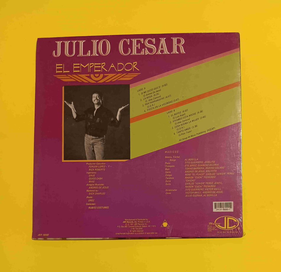 Julio Cesar - El Emperador - 1991 - JBR 18000 New - Sealed - Vinyl