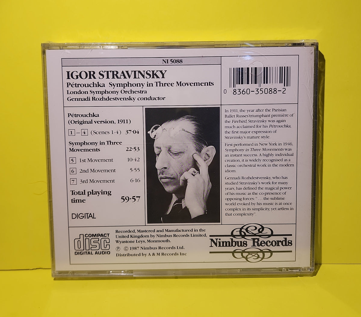 Stravinsky - London Symphony Orchestra, Gennadi Rozhdestvensky - 1987 - NI 5088 New - Sealed - CDs