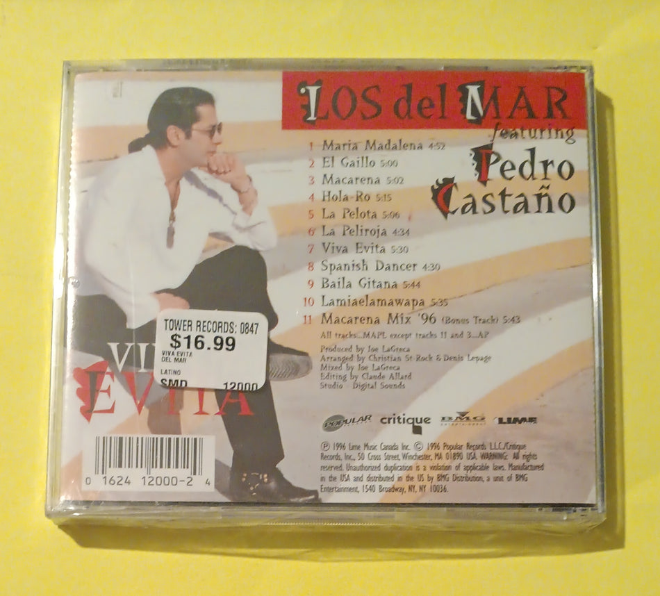 Los Del Mar Featuring Pedro Castaño - Viva Evita - 1996 - 01624 12000-2 New - Sealed - CDs