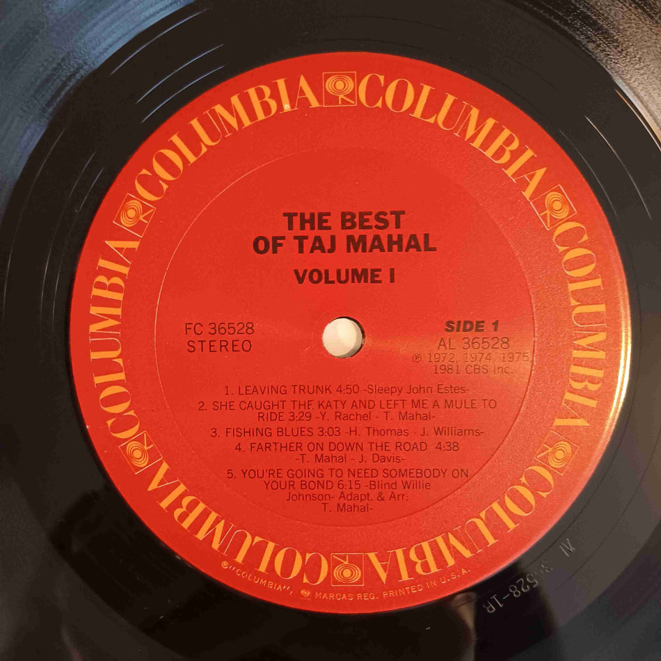 Taj Mahal - The Best Of Taj Mahal PROMO - 1981 - PC 36528 Used - VG++ - Vinyl