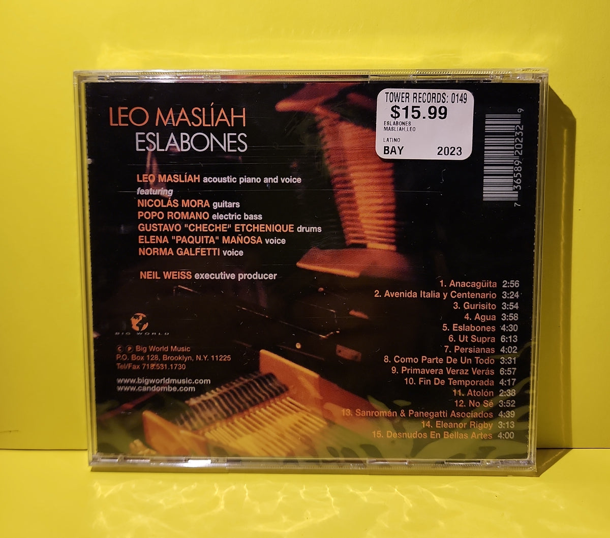 Leo Masliah - Eslabones - 2000 - BW2023 New - Sealed - CDs