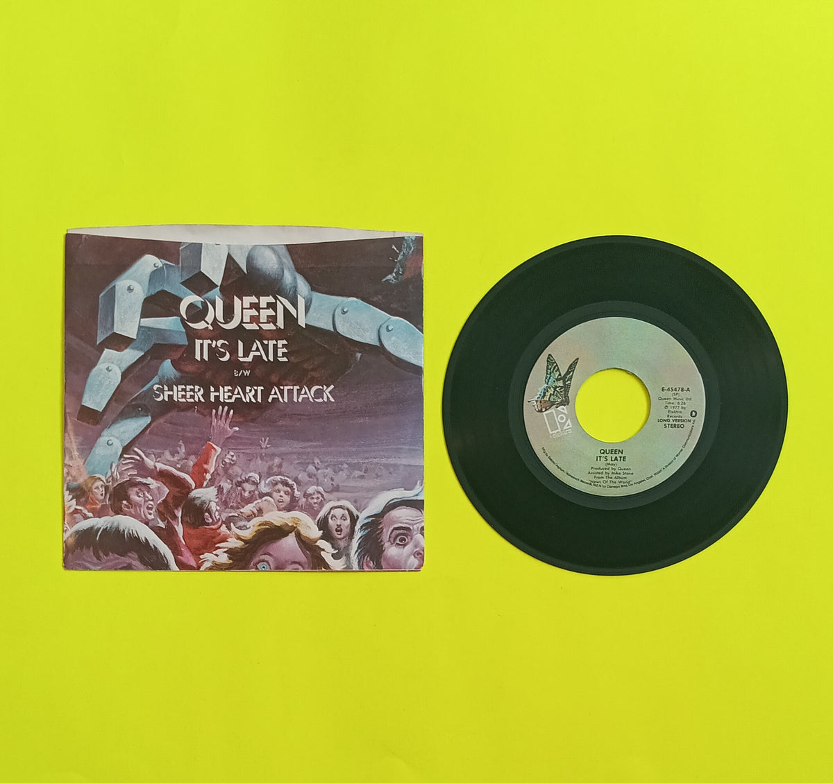 Queen - It's Late / Sheer Heart Attack - 1978 - E-45478 Used - EX - 7" Vinyl