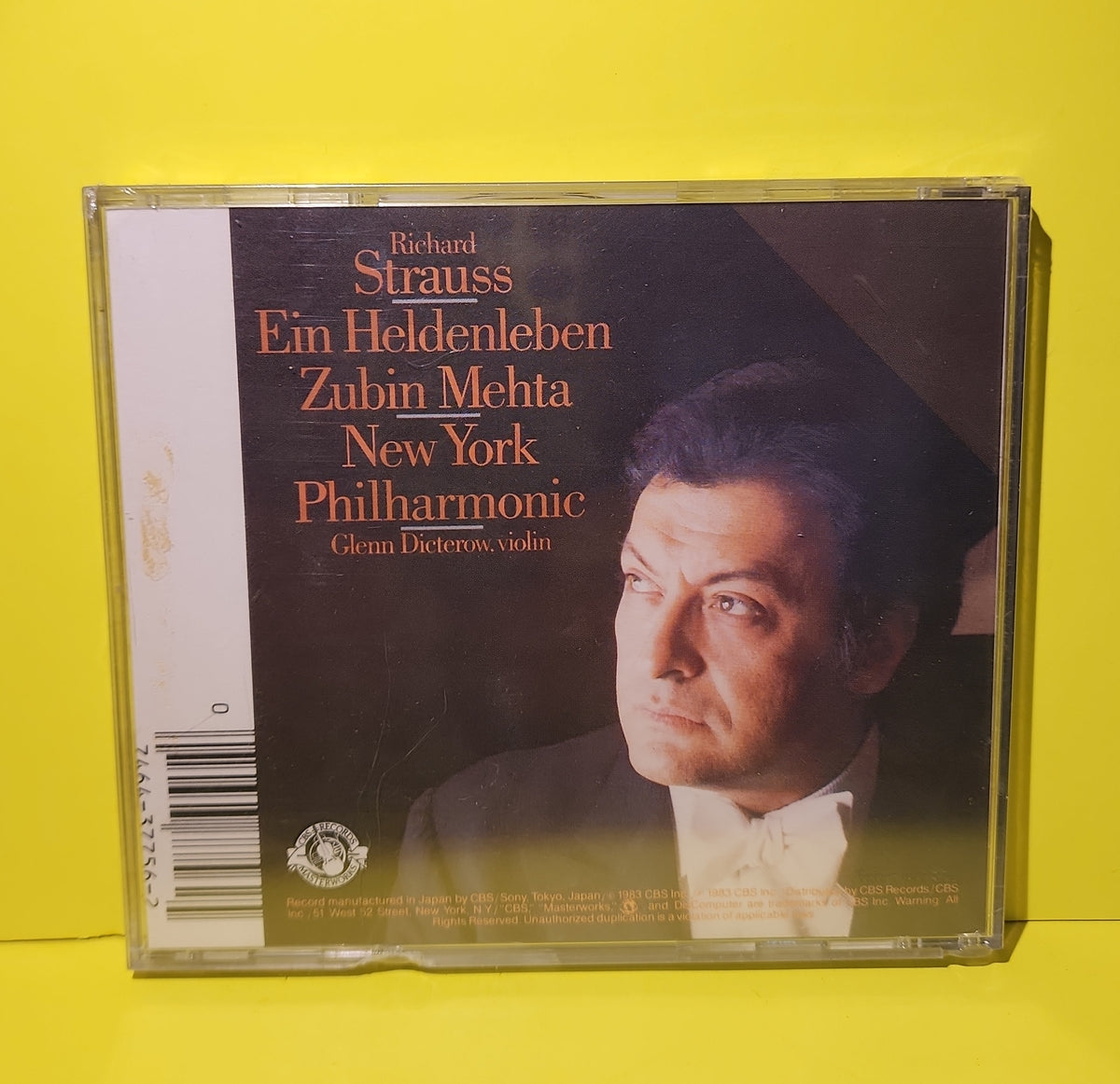 Richard Strauss, Zubin Mehta, New York Philharmonic, Glenn Dicterow - Ein Heldenleben - 1983 - MK 37756 New - Sealed - CDs