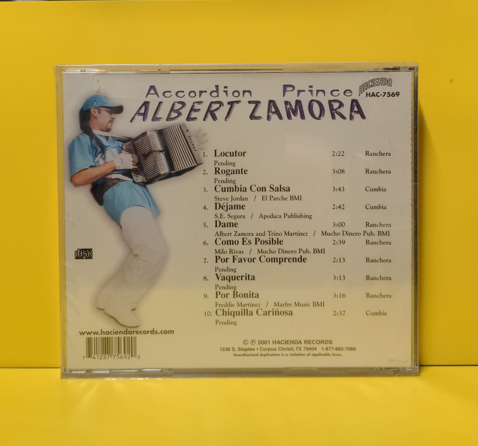 Albert Zamora - Accordion Prince - 2001 - HAC-7569 New - Sealed - CDs