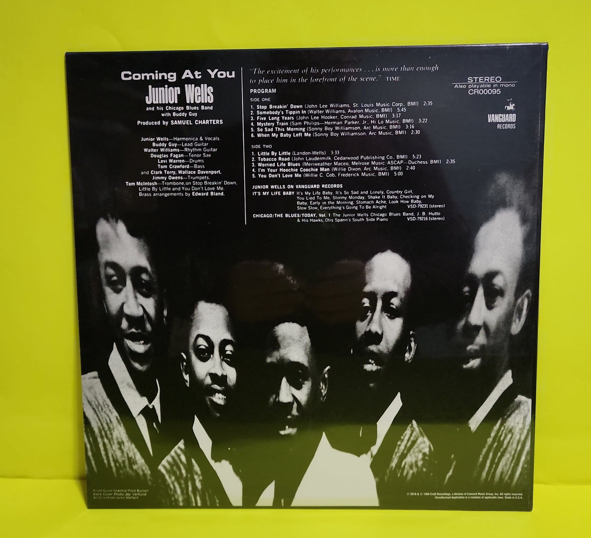 Junior Wells - Coming At You - 2018 - CR00095 New - Sealed - Vinyl