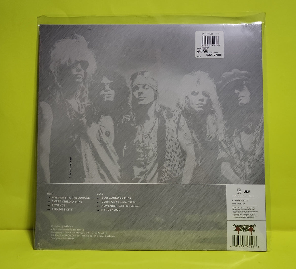 Guns N' Roses - Greatest Hits - 2023 - B0037997-01 New - Sealed - Vinyl