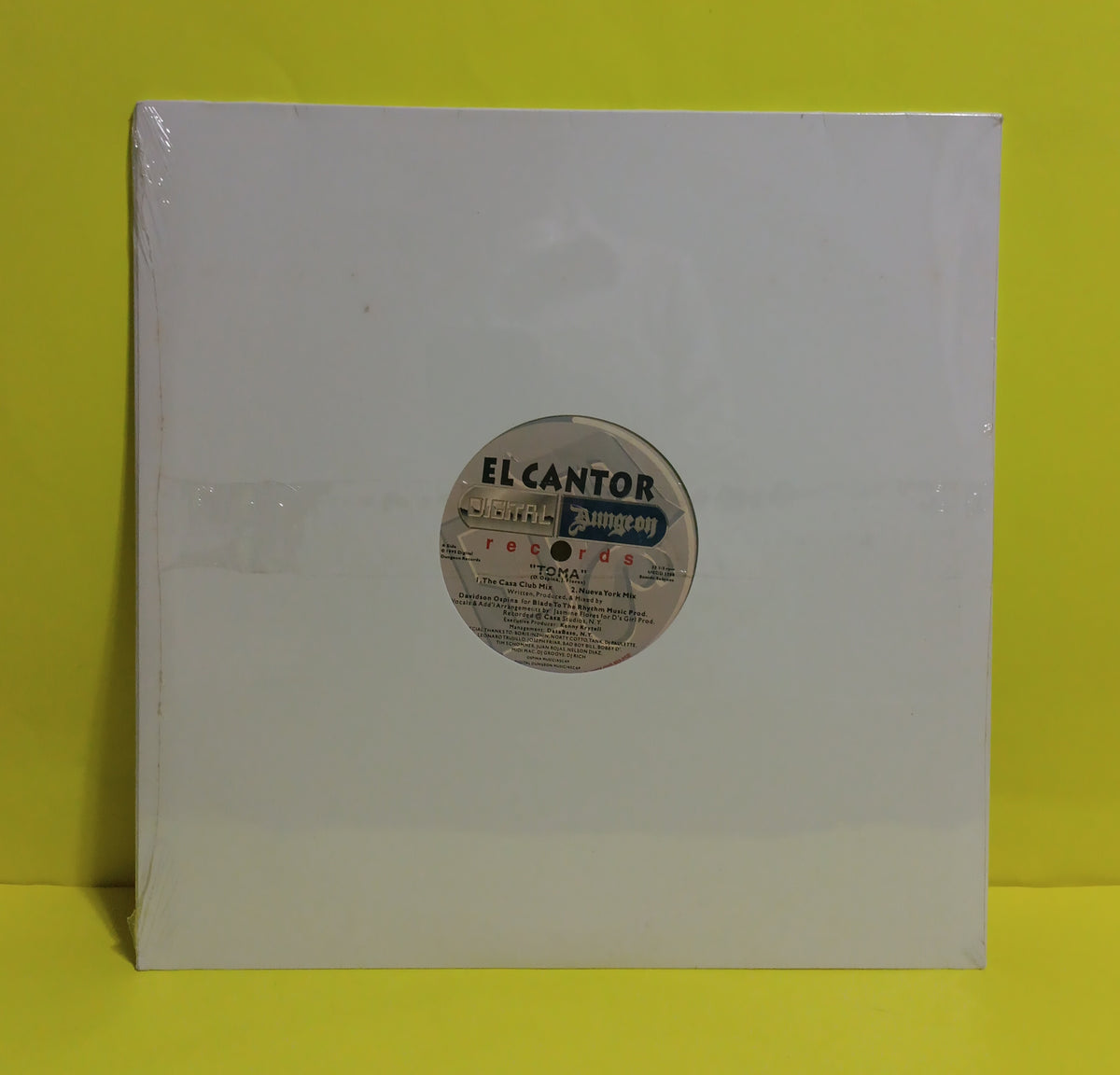 El Cantor / David Ospina - Toma 12" Single - 1995 - UGDD 1208 New - Sealed - Vinyl