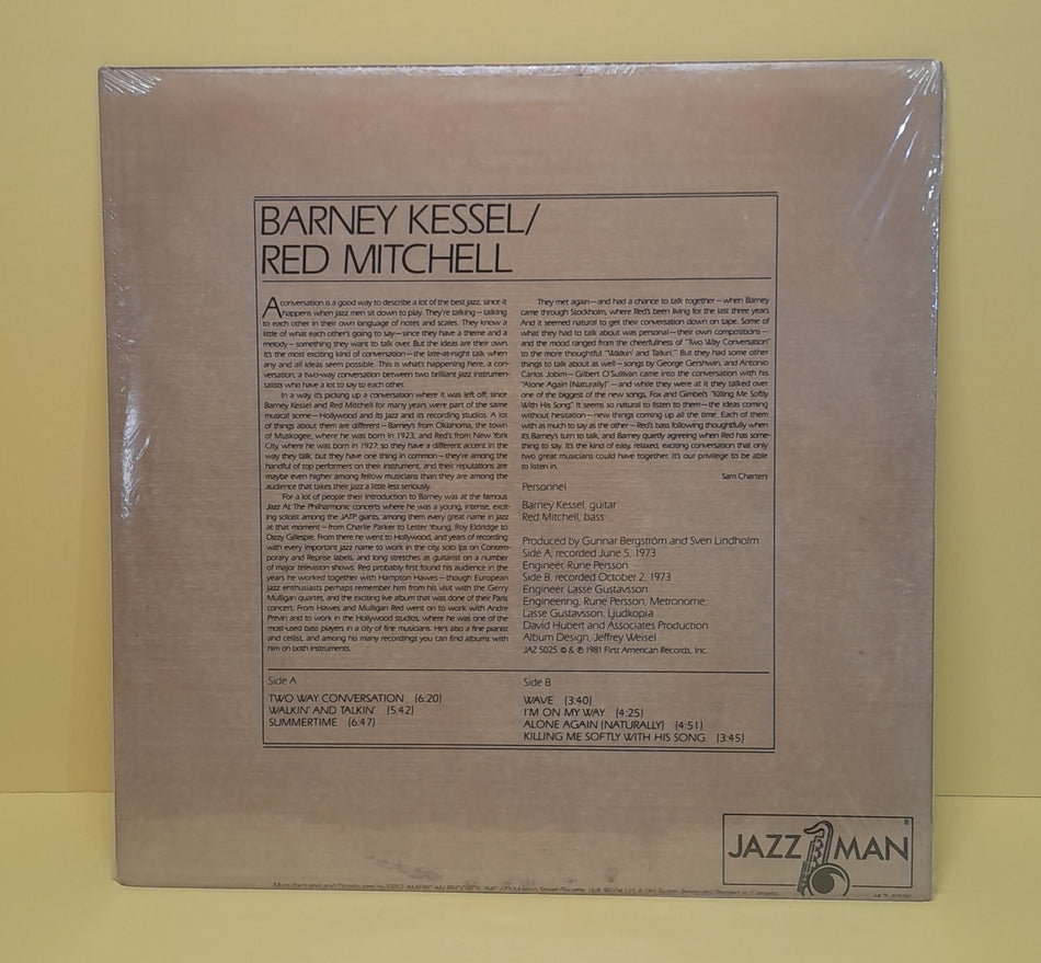 Barney Kessel/Red Mitchell - Two Way Conversation - 1981 - Jaz 5025 New - Sealed - Vinyl