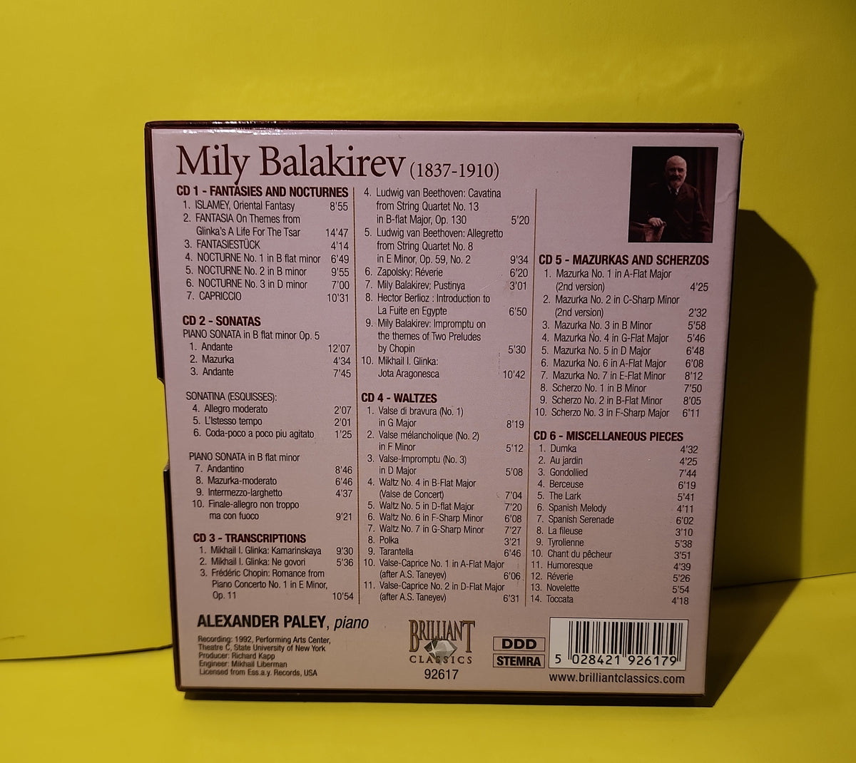 Balakirev, Alexander Paley - Piano Music (Complete) Box Set  - 92617 Used - EX - CDs