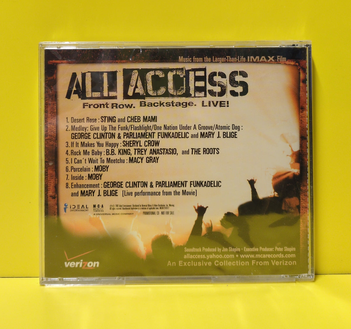 Various - All Access: Front Row. Backstage. Live! - 2001 - MCAR-25431-2 New - Sealed - CDs - Promo - Sampler