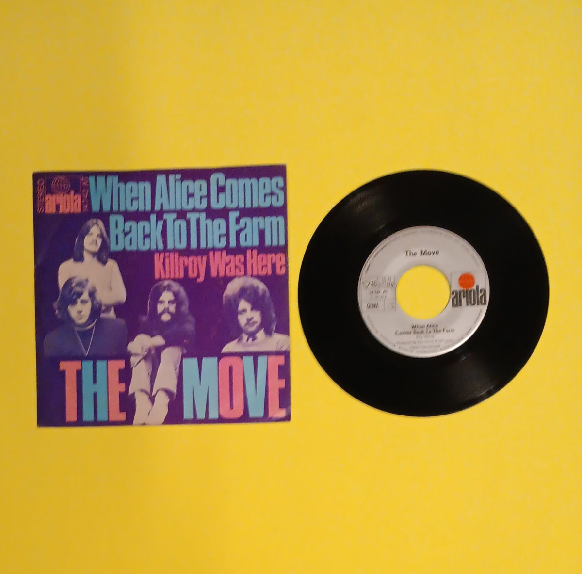 The Move - When Alice Comes Back to the Farm 7" (Germany) - 1970 - 14 742 AT Used - VG++ - Vinyl