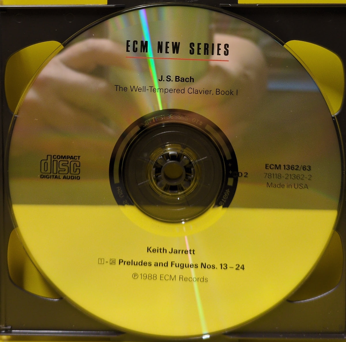 J.S. Bach, Keith Jarrett - Das Wohltemperierte Klavier Buch I - 1988 - ECM New Series 1362/63 Used - EX - 2xCD