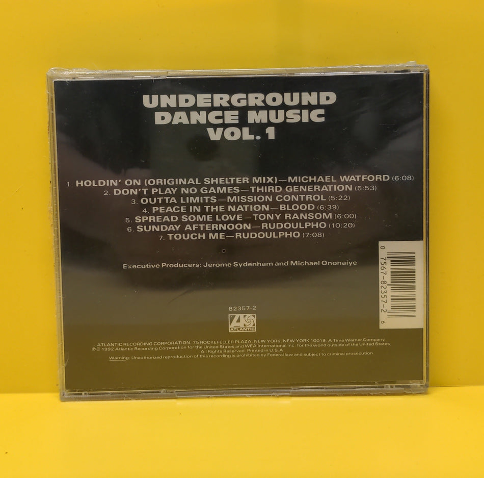 Various - Underground Dance Music Vol. 1 - 1992 - 82357-2 New - Sealed - CDs