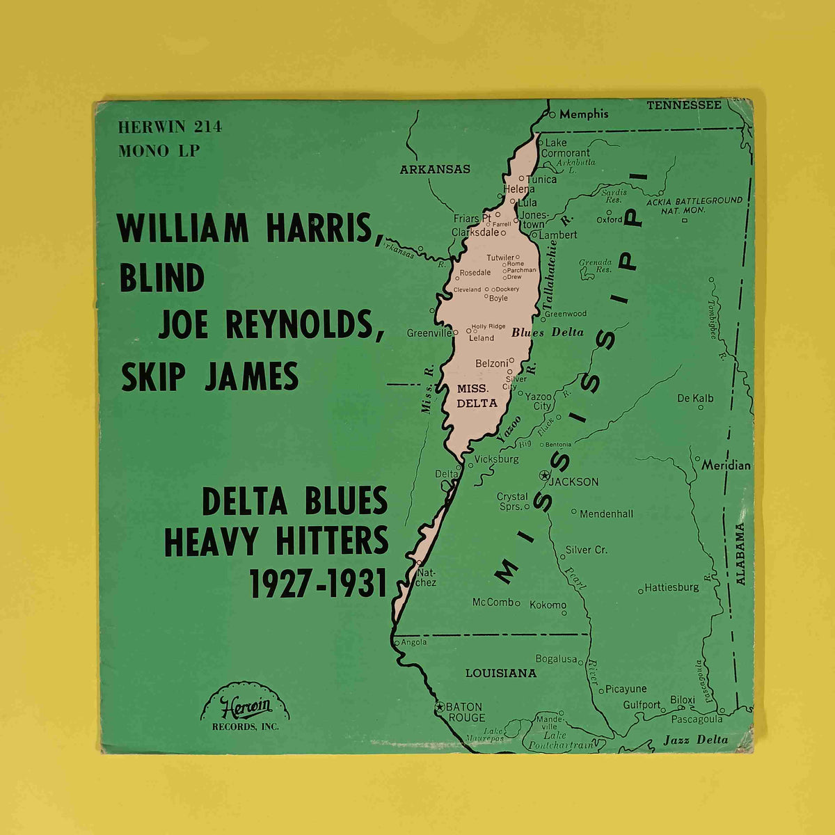 William Harris Blind Joe Reynolds Skip James - Delta Blues Heavy Hitters 1927-1931 - 1979 - H-214 Used - VG++ - Vinyl