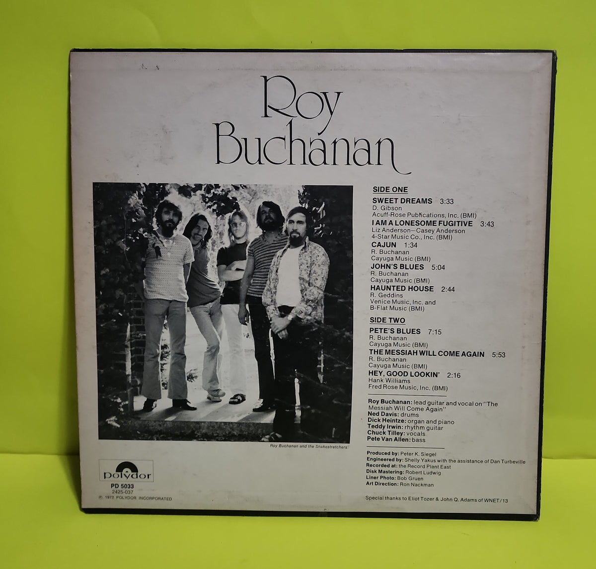 Roy Buckanan And The Snakestretchers - Roy Buckanan / Promo  - 1972 - PD 5033 Used - VG++ - Vinyl