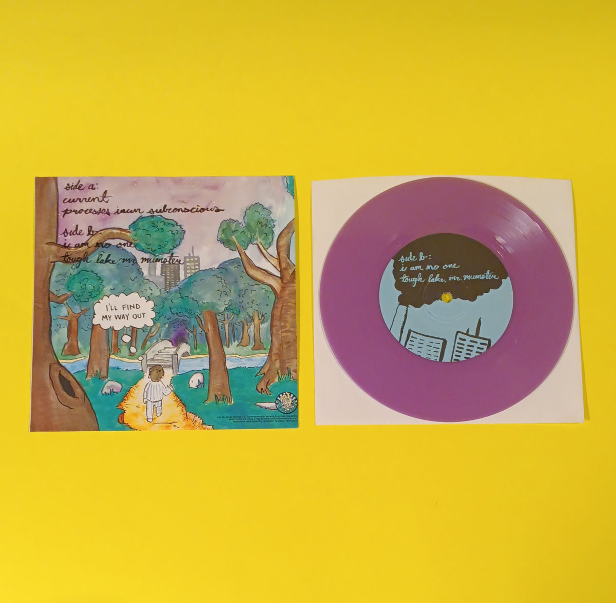 Agent - Awake In Their Own World (Purple 7") - 2009 - Used - EX - Vinyl