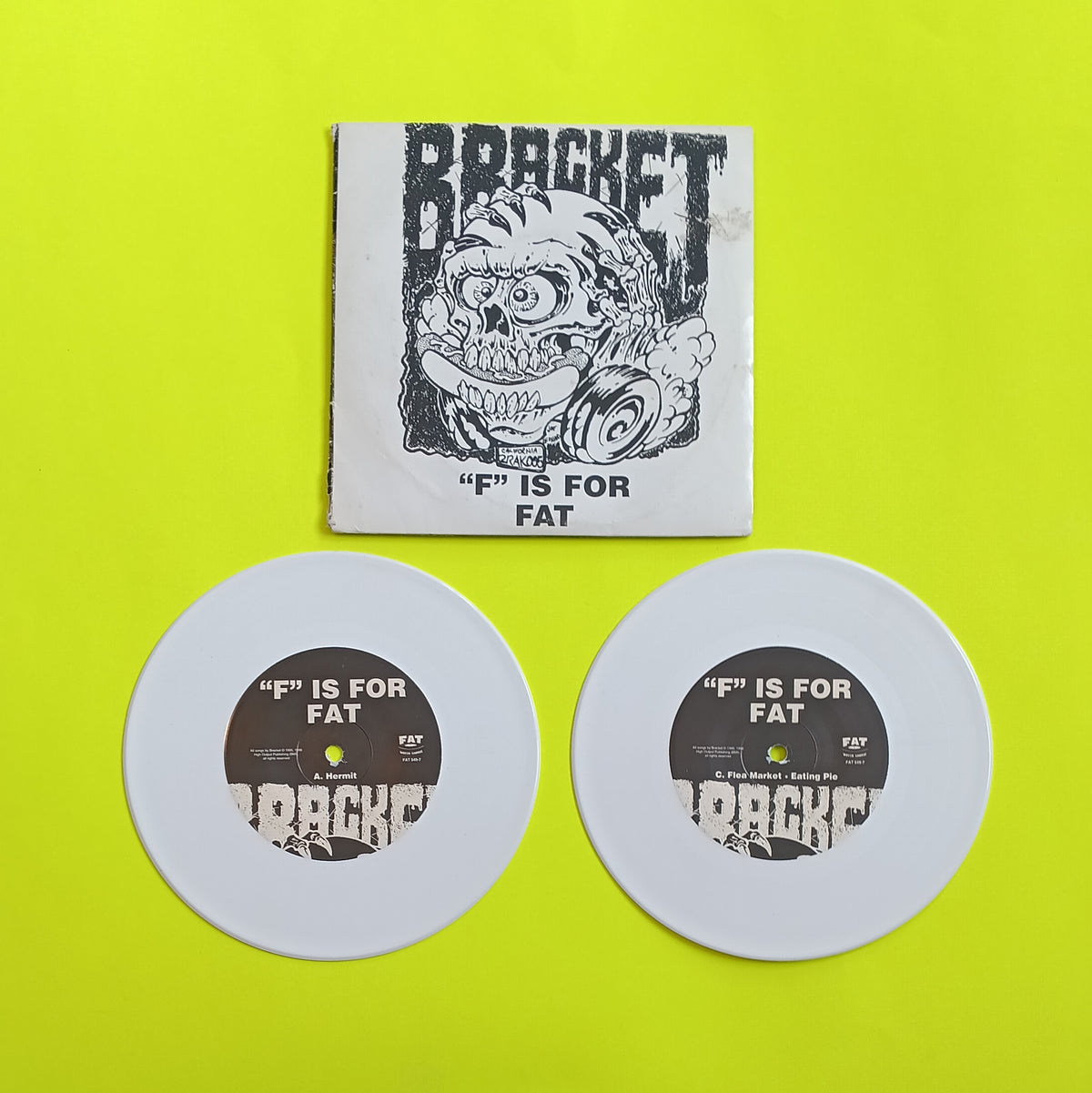 Bracket - "F" is for Fat (White 2x 7") - 1996 - FAT 549-7 Used - EX - Vinyl