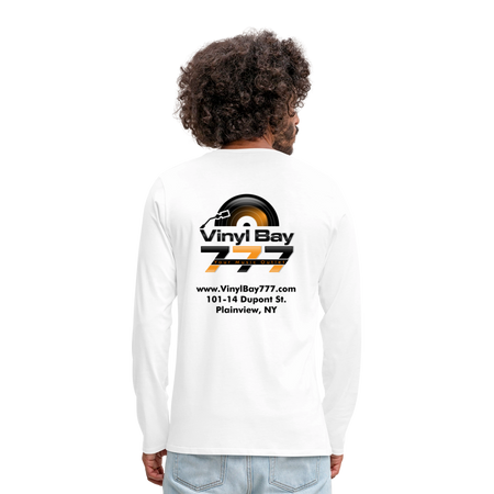 Vinyl Bay 777 Men's Premium Long Sleeve T-Shirt WHITE - white
