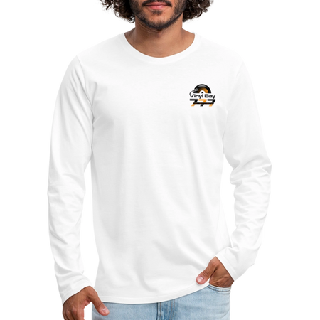 Vinyl Bay 777 Men's Premium Long Sleeve T-Shirt WHITE - white